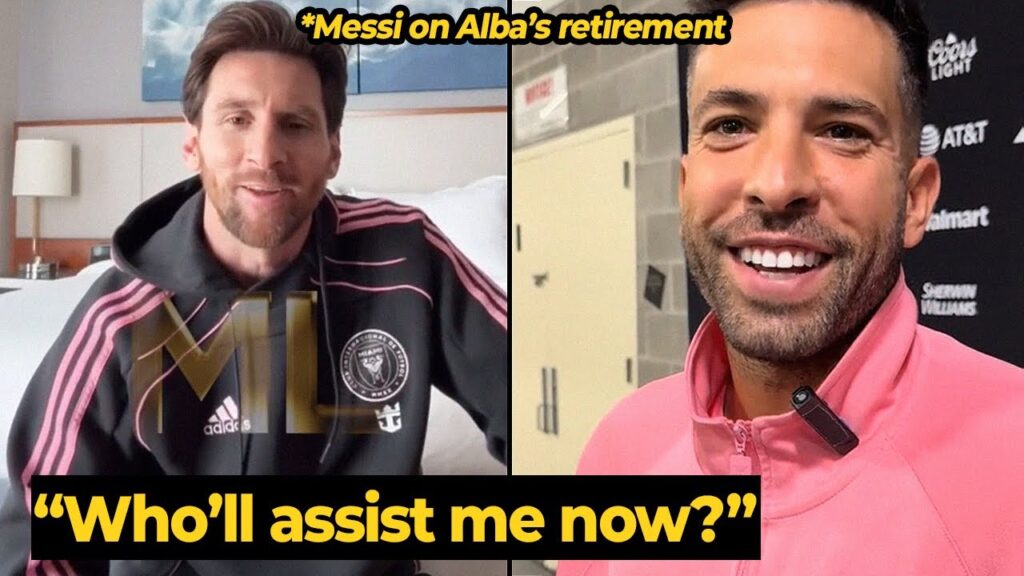 😅Messi jokes with Jordi Alba after he announced his retirement, look what he said...