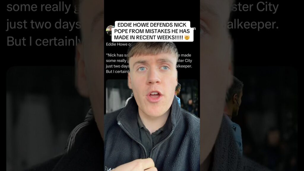 EDDIE HOWE DEFENDS NICK POPE!!! #nufc #newcastle #newcastleunited #marseille #ucl #om #nickpope