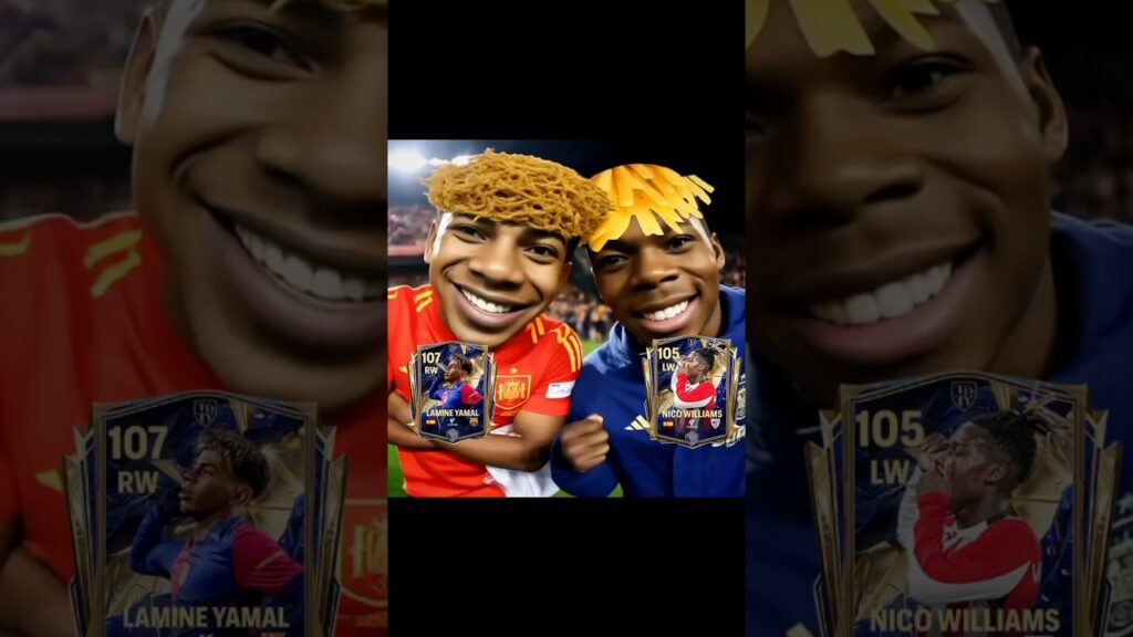 Yamal & Nico Williams Golden Hair🙄🔥#soccer #yamal #barca #funny #shorts #viral #trending