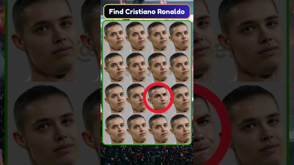 ⚽ Find Cristiano Ronaldo , Kylian Mbappé & Harry Kane ?#quiz #ronaldo #sports #cr7