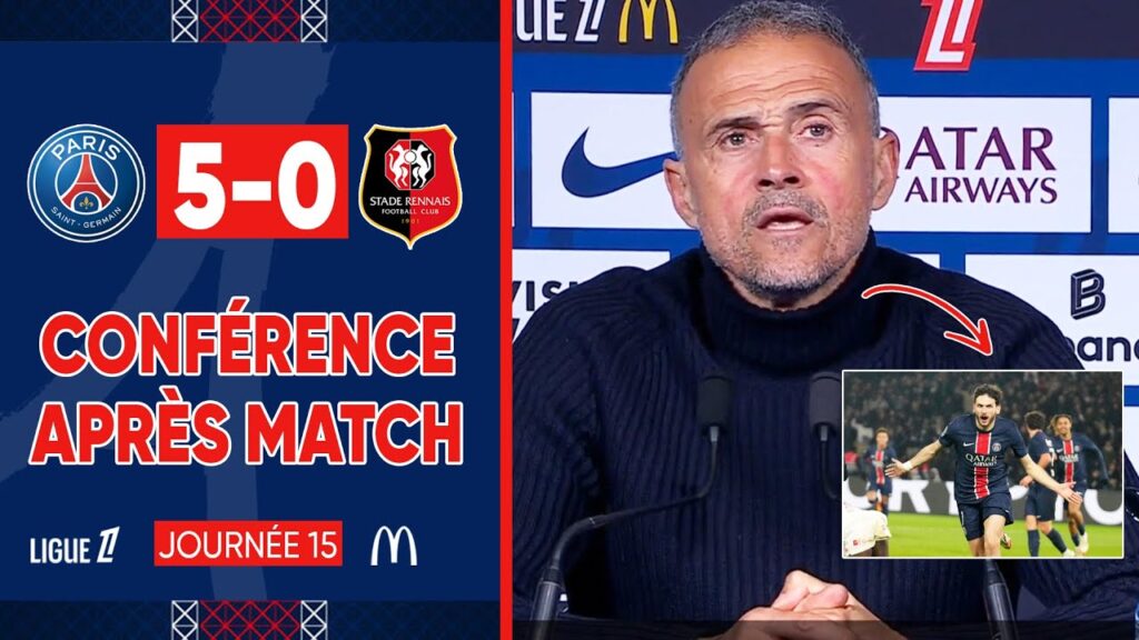 Luis Enrique s'exprime après la large victoire du PSG contre Rennes (5-0)