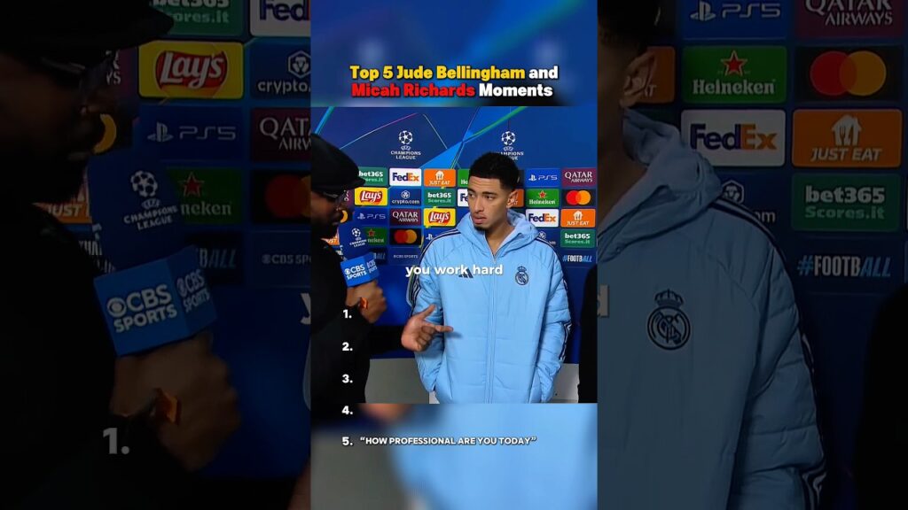 Top 5 Jude Bellingham and Micah Richards Moments #footballrankings