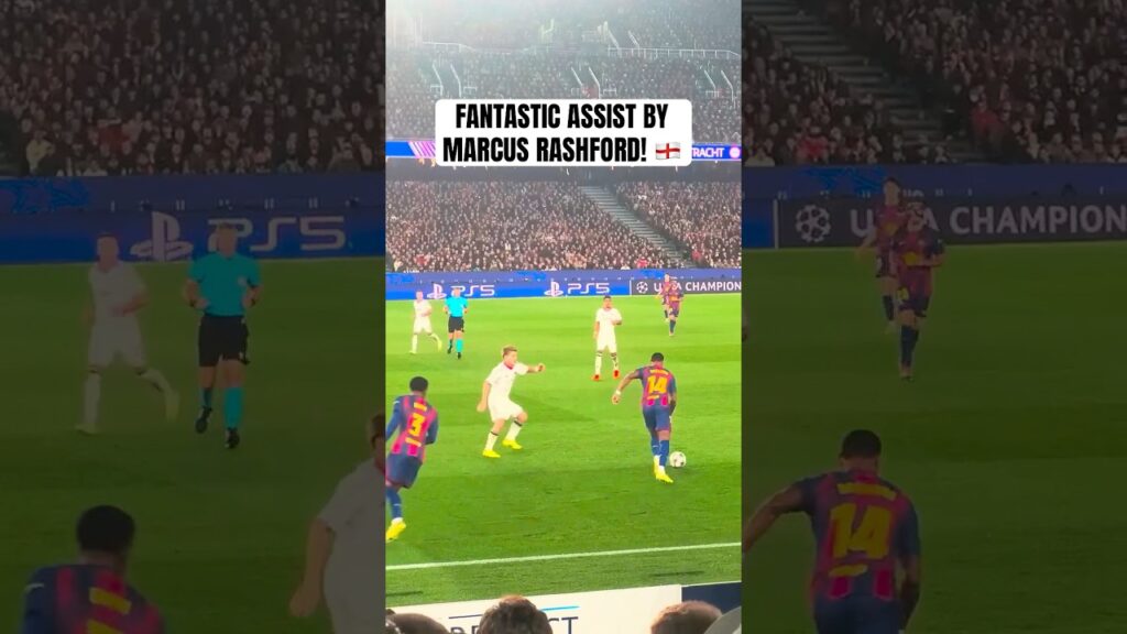 Marcus Rashford assists Jules Kounde for Barcelona in the Champions League! 🏴󠁧󠁢󠁥󠁮󠁧󠁿🙌