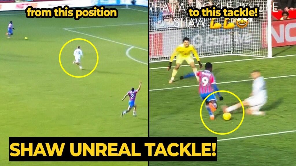 Luke Shaw deserved more praise for this tackle against Crystal Palace, look at this… Luke Shaw deserved more praise for this tackle against Crystal Palace, look at this...