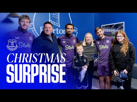 "We pretty much lost everything in the fire." 😢 | Everton surprise family for Christmas