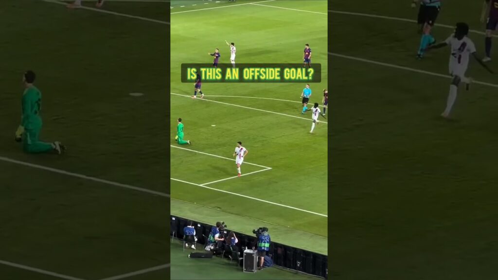 Is This An Offside Goal By Gonçalo Ramos vs Barcelona ? #shorts #psg #barcelona #football