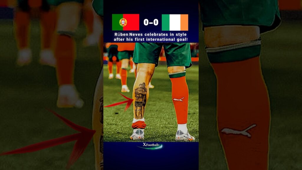 Rúben Neves celebrates in style after his first international goal! 🇵🇹