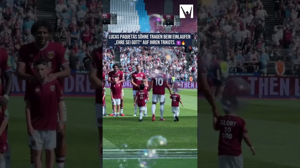 Lucas Paquetá und seine Söhne laufen mit „Ehre sei Gott“ auf ihren Trikots auf | Fussball mit Vision