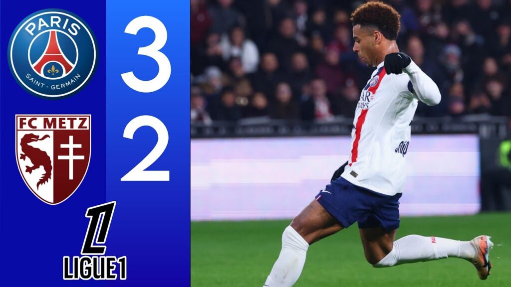 PSG vs Metz 3-2 Résumé et Buts • Désiré Doué & Gonçalo Ramos Buts | Ligue 1