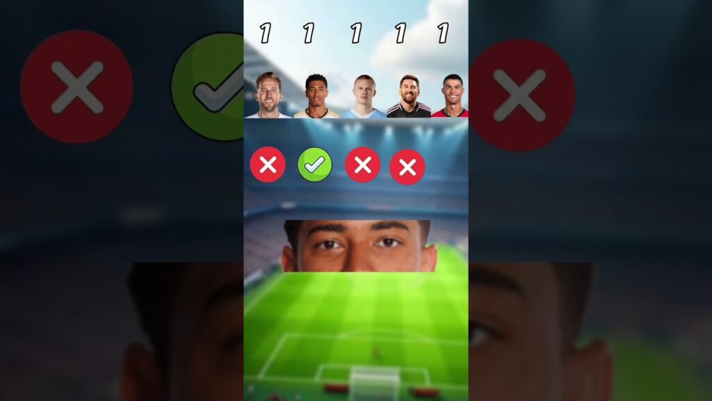 Kane Vs. Bellingham Vs. Haaland Vs. Messi Vs. Ronaldo #football #footballshorts #ronaldo #shorts