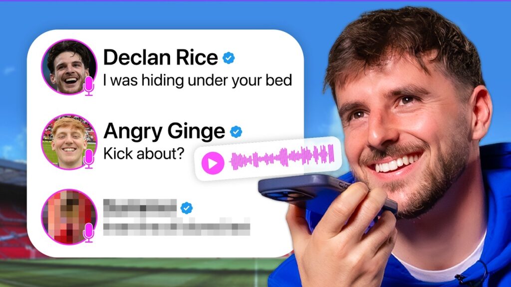 Mason Mount answers voice notes from famous people Mason Mount answers voice notes from famous people