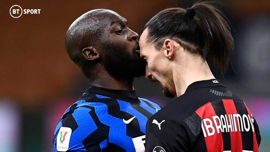 Former Man Utd teammates Romelu Lukaku & Zlatan Ibrahimović get into a fight during the Milan Derby!