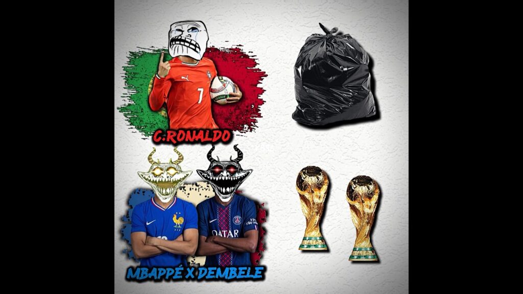 RONALDO VS MBAPPÉ X DEMBELE #football #trophy #shorts