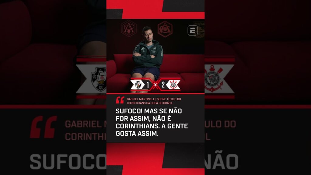 ELE É MUITO CORINTHIANS! 🦅 MARTINELLI SOFREU MUITO ASSISTINDO O DUELO CONTRA O VASCO #shorts