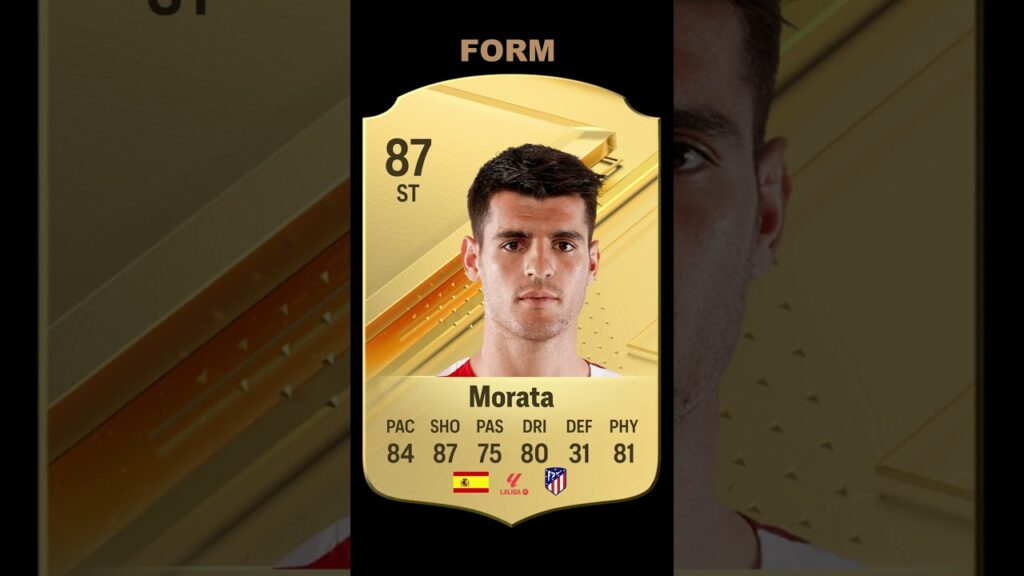 Alvaro Morata - Official Rating VS Current Form Rating #like #subscribe