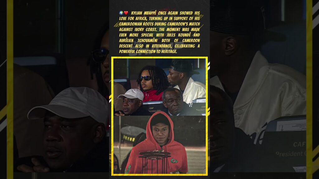 🌍❤️ MBAPPÉ’S LOVE FOR AFRICA! Supports Cameroon with Koundé & Tchouaméni! 🇨🇲🇨🇮 #Mbappe 🌍❤️ MBAPPÉ'S LOVE FOR AFRICA! Supports Cameroon with Koundé & Tchouaméni! 🇨🇲🇨🇮 #Mbappe