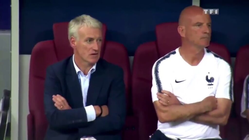 La réaction de Didier Deschamps après chaque but marqué par la France lors de la HD