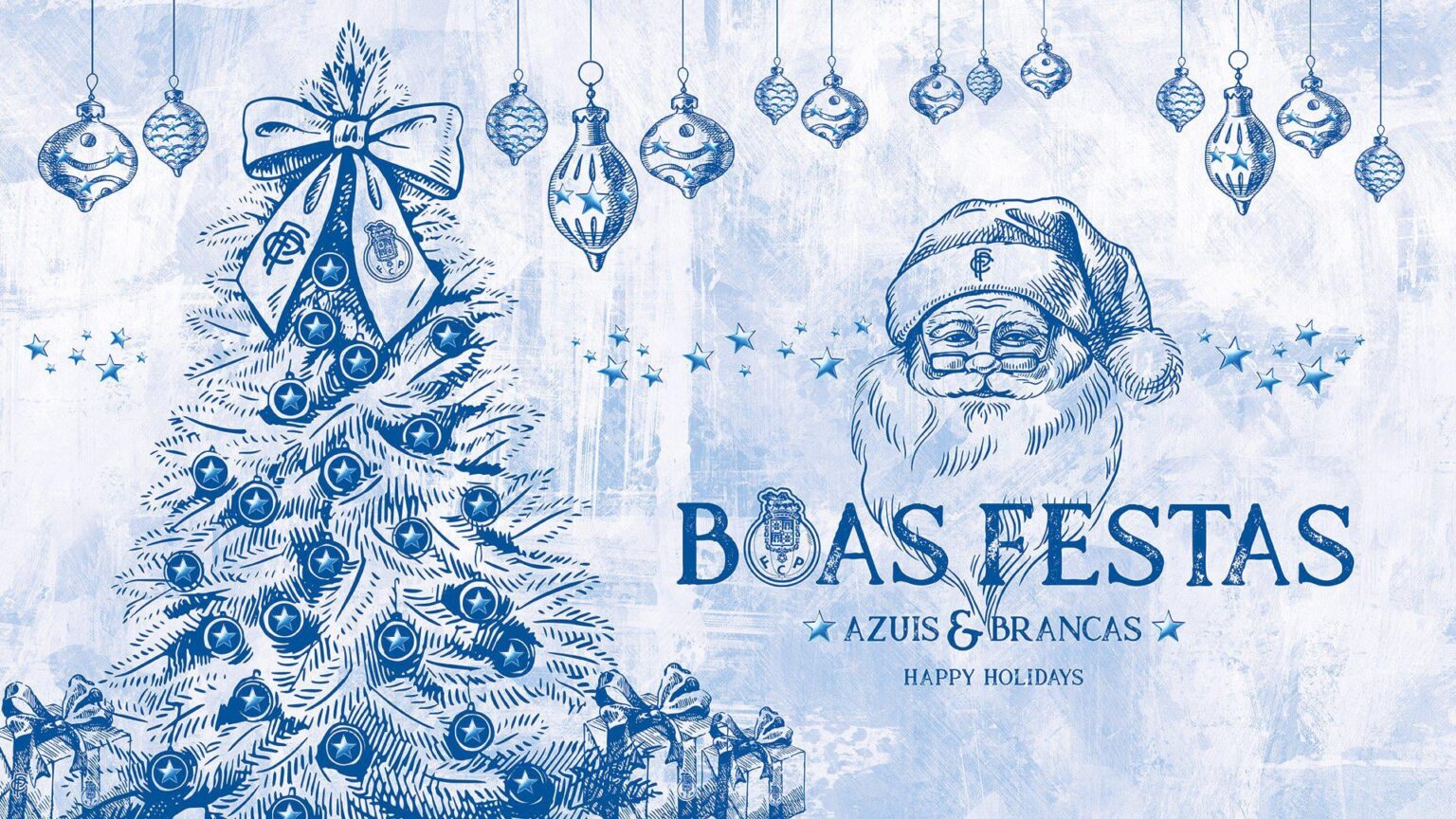 Feliz Natal Azul e Branco 💙