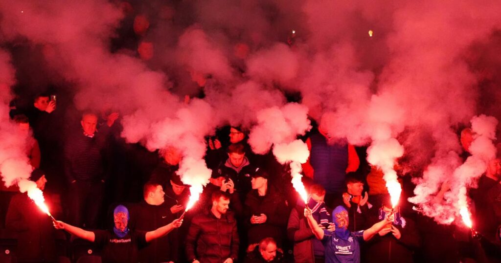 Rangers fan, 11, suffers facial injury after pyrotechnic display at Rugby Park