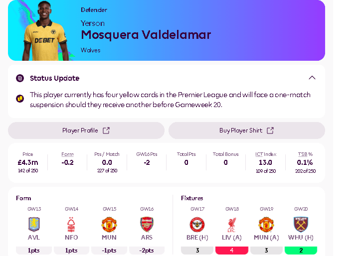 Had a notification pop up for this post in r/FPL.