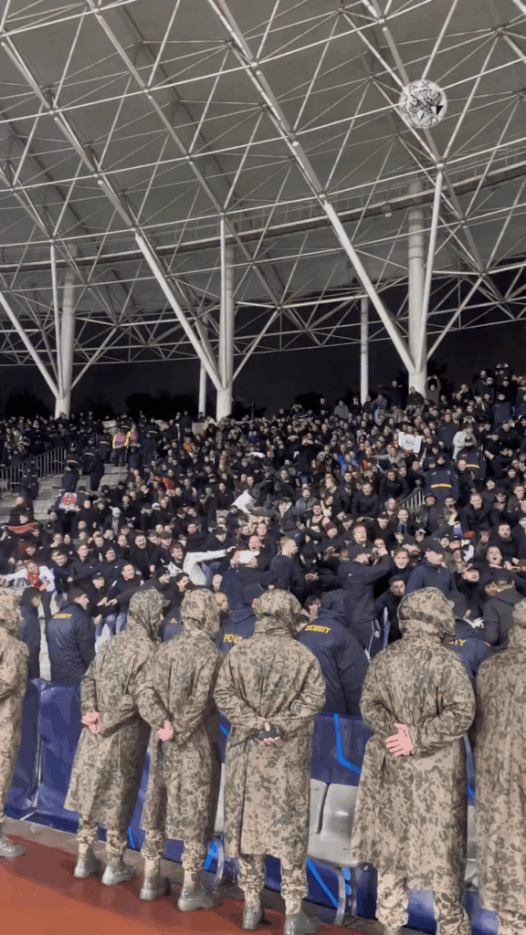 The 1,443 Ajax fans in Baku seeing their club finally win in the UCL last Wednesday!