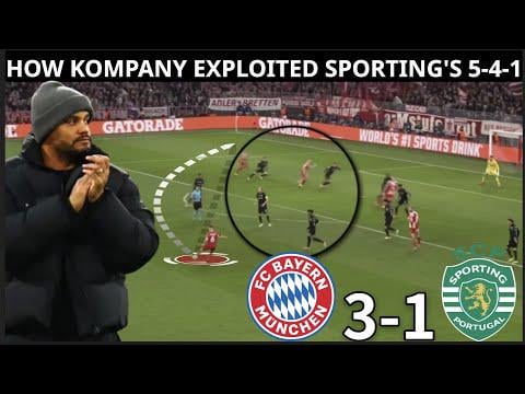 Analysis On Kimmich Playing A Vital Role In Kompany’s Tactics Exploiting Sporting’s 5-4-1