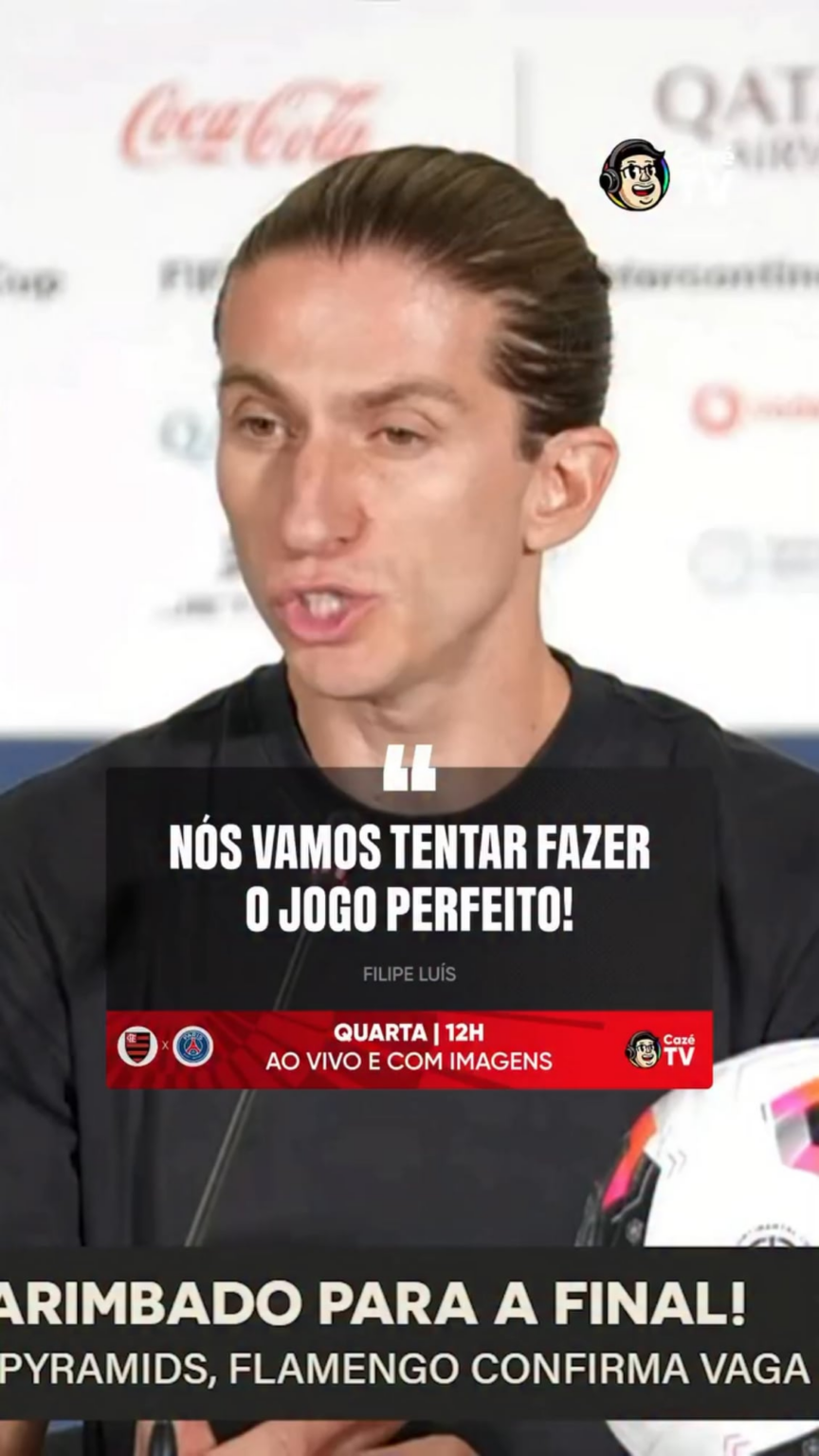 "We're going to try to make a perfect game,its the only way to defeat them"says Filipe Luís,Flamengo Head coach about the intercontinental final against PSG