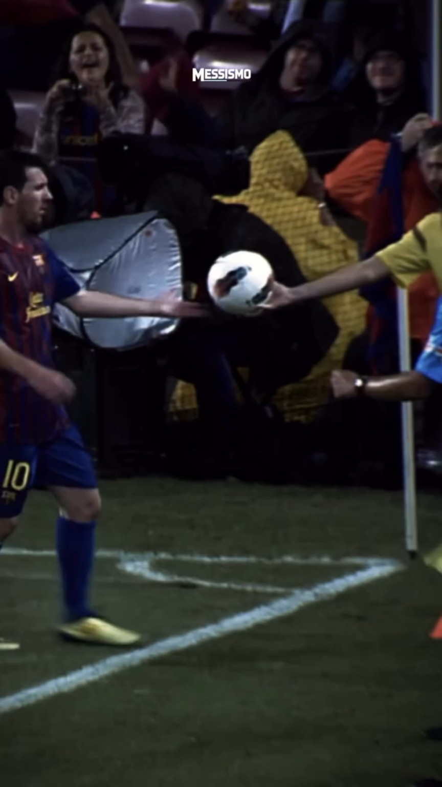 Messi scoring an inside the box "tap in"