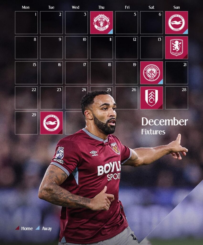 December fixtures: how many points are we getting?