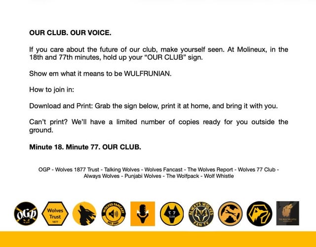 The protest that's planned for the Brentford game