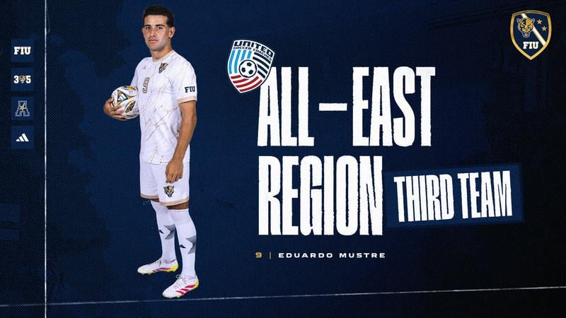 Men's Soccer's Eduardo Mustre Named to United Soccer Coaches All-East Region Team