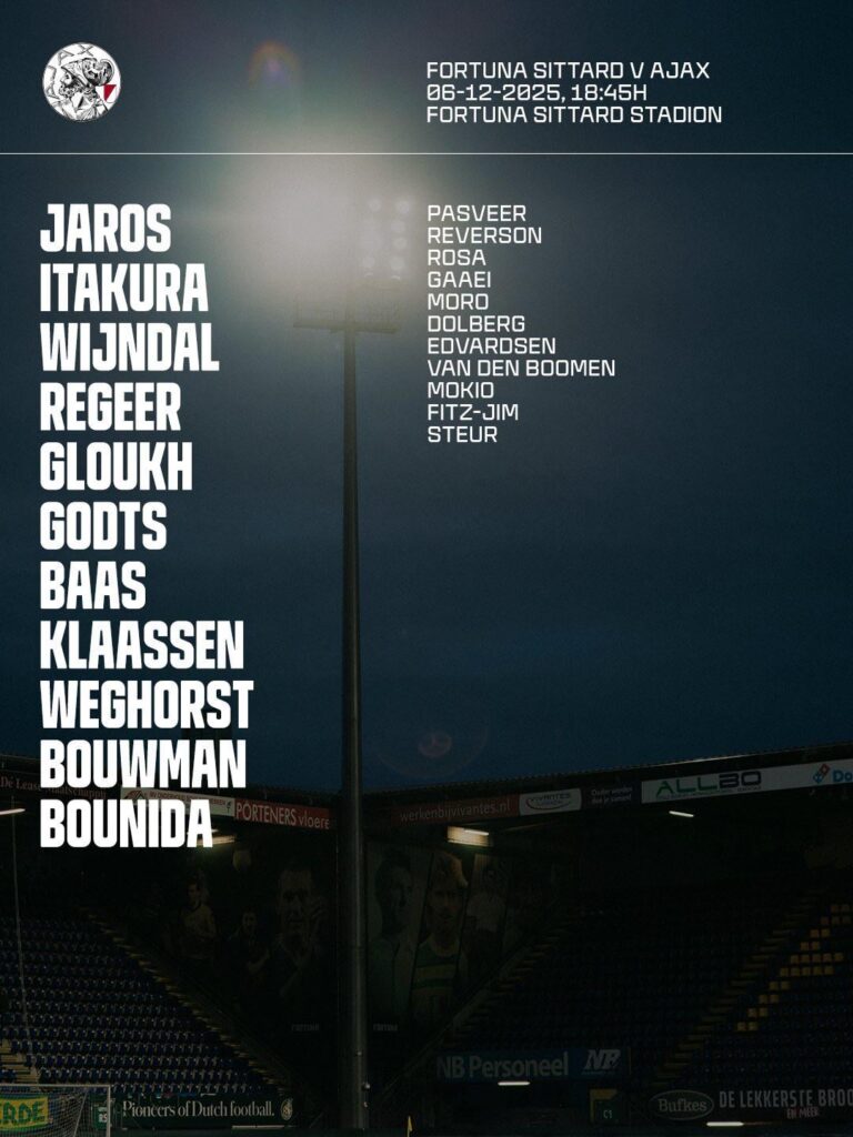 Ajax XI versus Fortuna Sittard