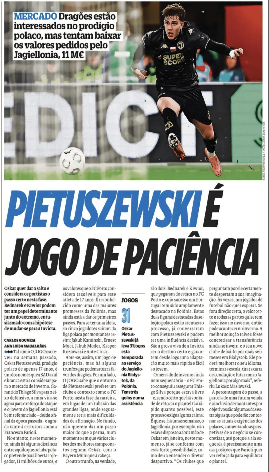 OJOGO noticia forte possibilidade de garantirmos o 3º Polaco