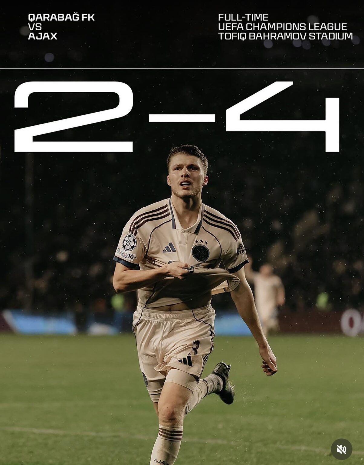 First points on the board for Ajax in Europe after winning in Asia vs Qarabag (2-4)