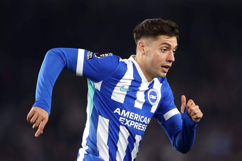 Brighton’s Stefanos Tzimas to miss rest of season after ACL injury on full Premier League debut