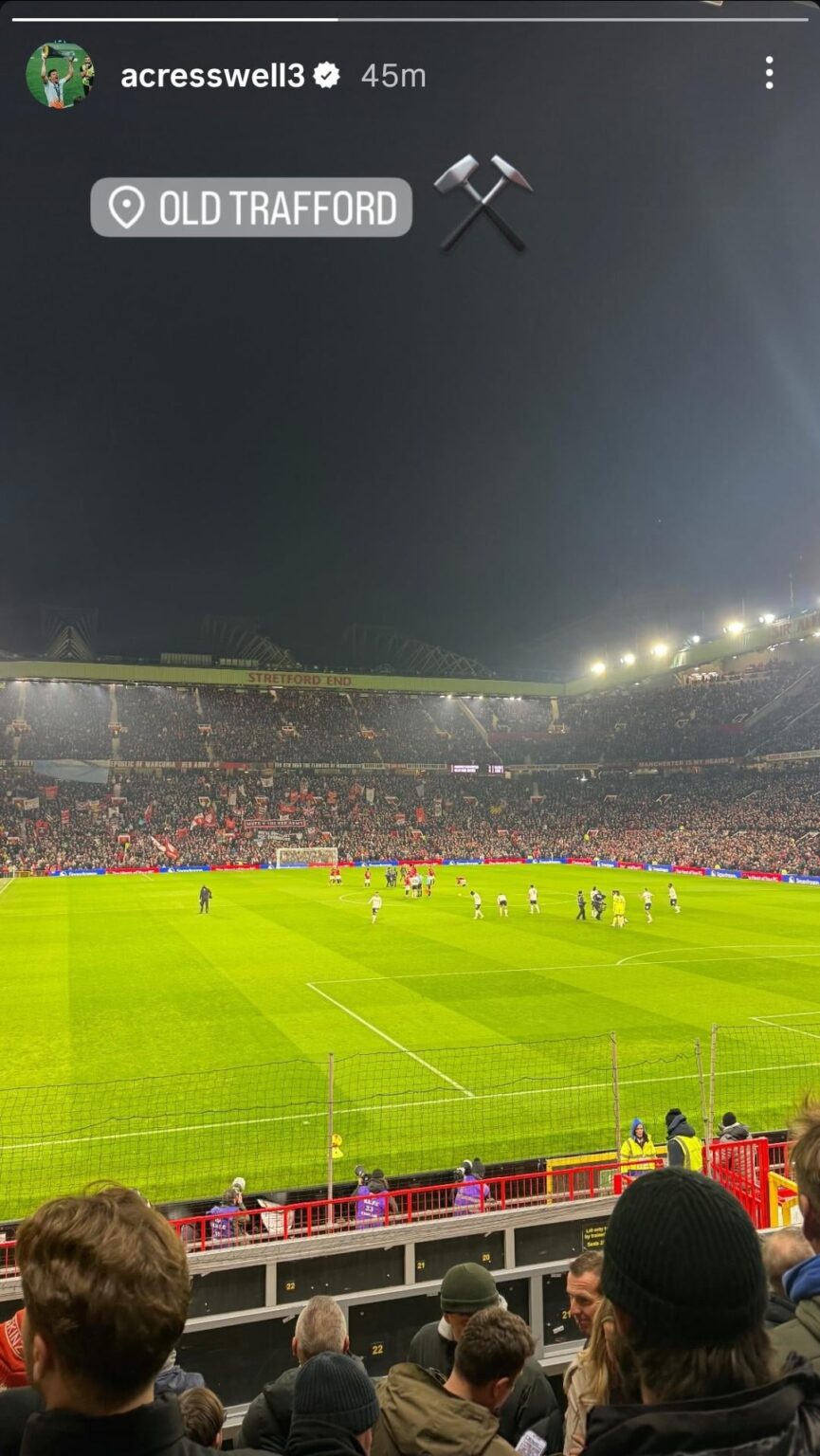 Cresswell in the away end tonight