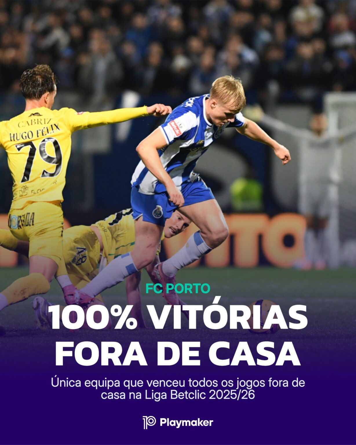 FC Porto é a única equipa da Liga Betclic 2025/26 com 100% de vitórias fora de casa