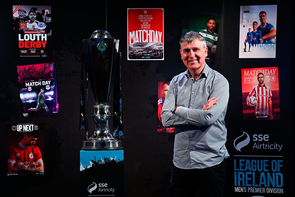 St Patrick's Athletic manager Stephen Kenny during the 2026 SSE Airtricity Men’s Premier Division launch at Whelan's in Dublin. Photo by Stephen McCarthy/Sportsfile