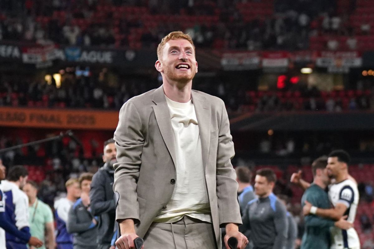 Tottenham Hotspur's Dejan Kulusevski and Micky van de Ven