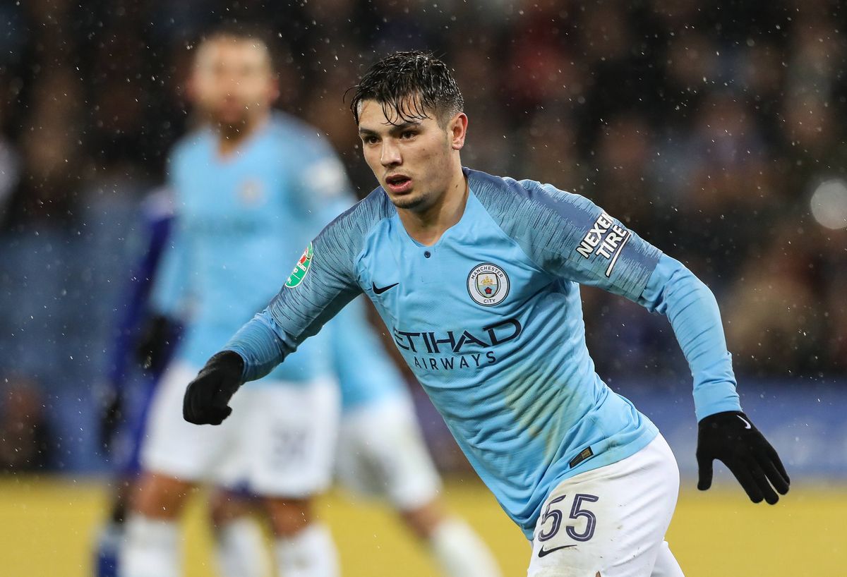 Brahim Diaz in action for Manchester City