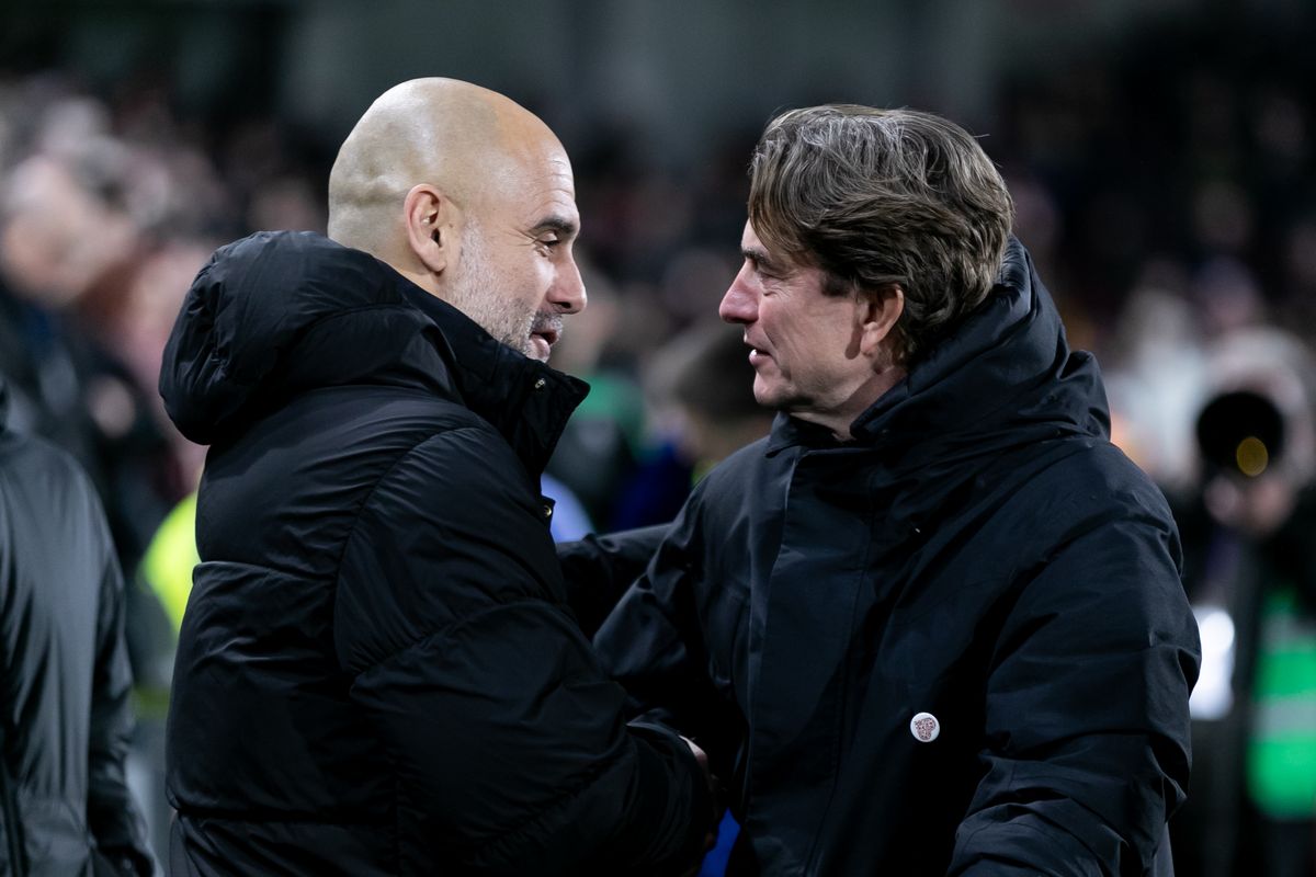 Thomas Frank and Pep Guardiola
