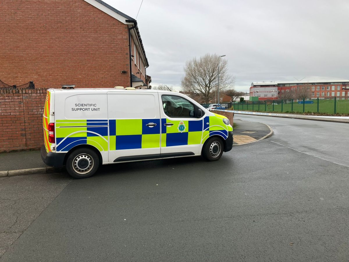 The forensics van on Heriot Street