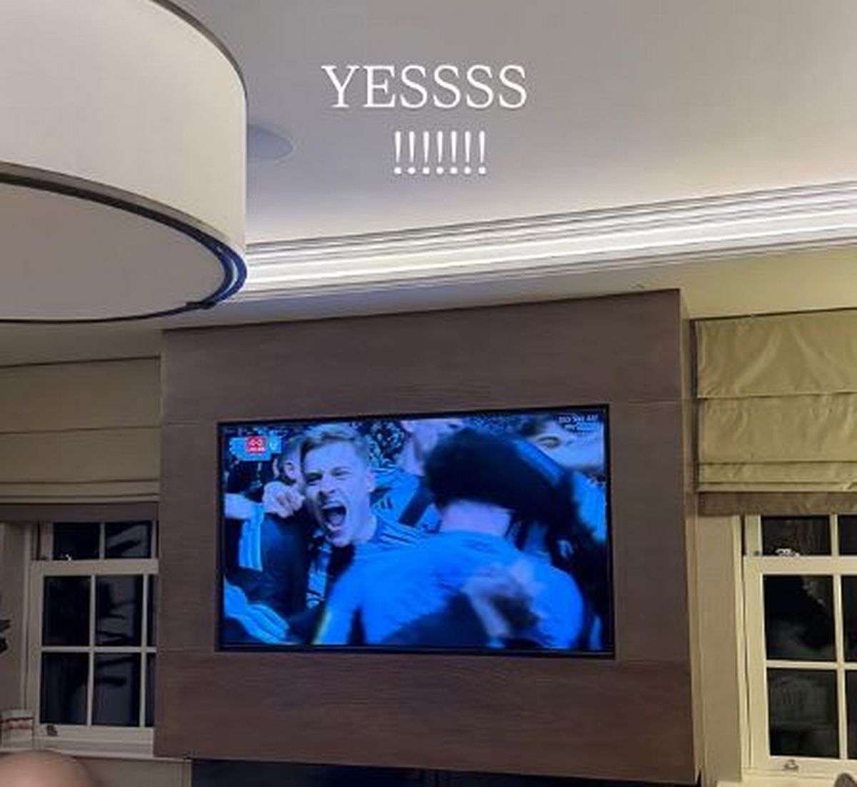 Naomi watched the match at home