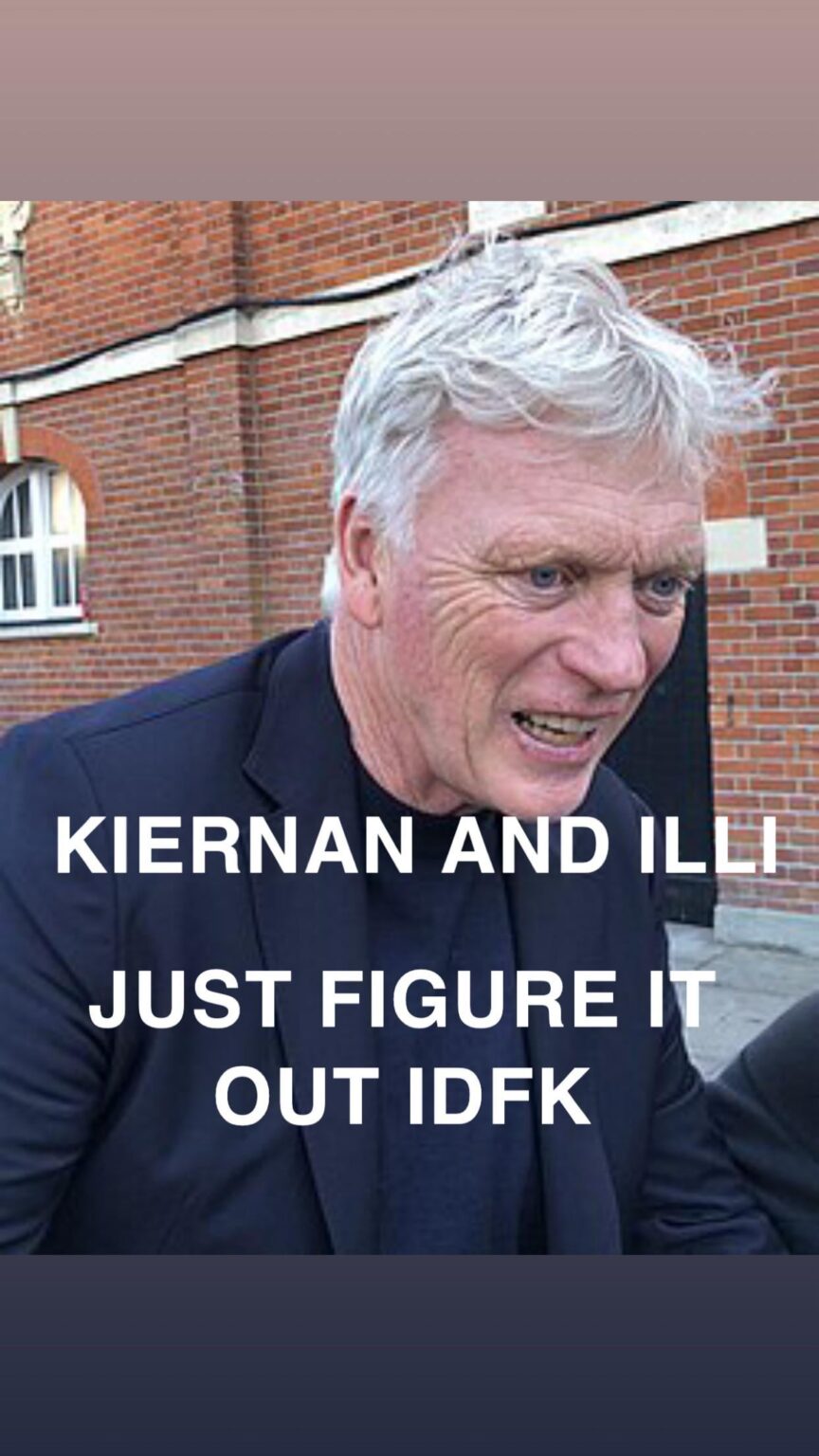 Moyes playing four CBs today