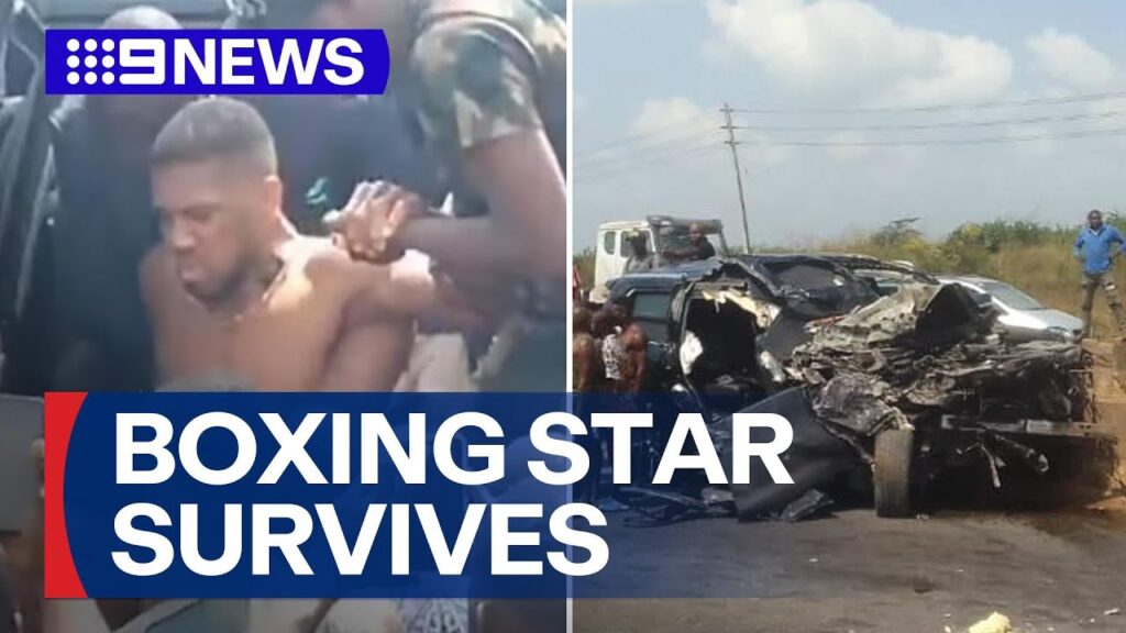 British Olympic boxer, Anthony Joshua, survives a fatal car crash | 9 News Australia