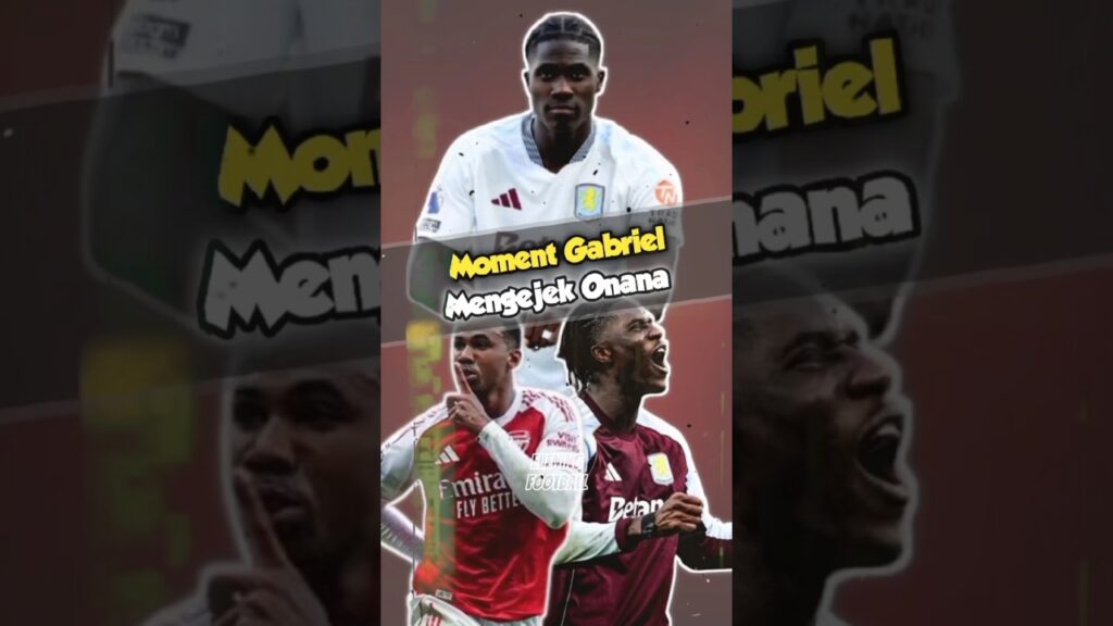 ketika Gabriel Magalhães mempermalukan Amadou Onana🤣#gabriel #onana #arsenal #astonvilla #troll
