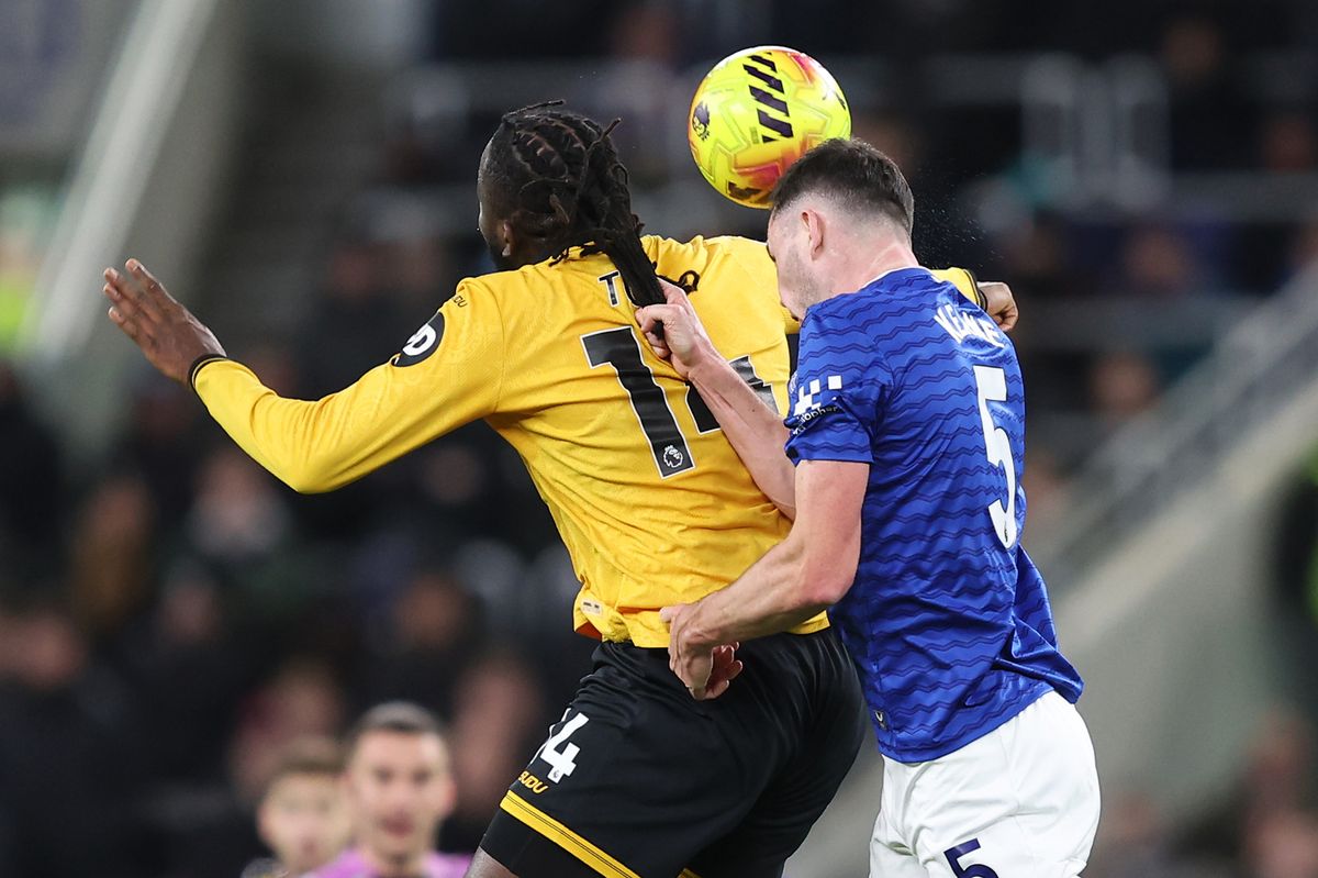 Michael Keane was dismissed for violent conduct against Wolves