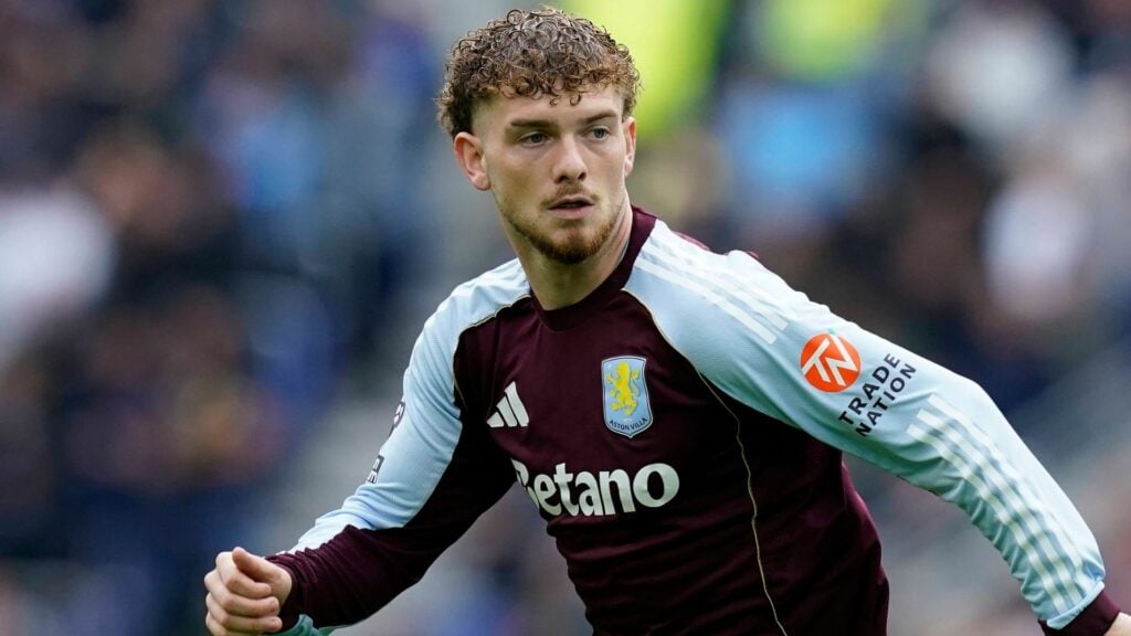 Liverpool loanee Harvey Elliott in action for Aston Villa.