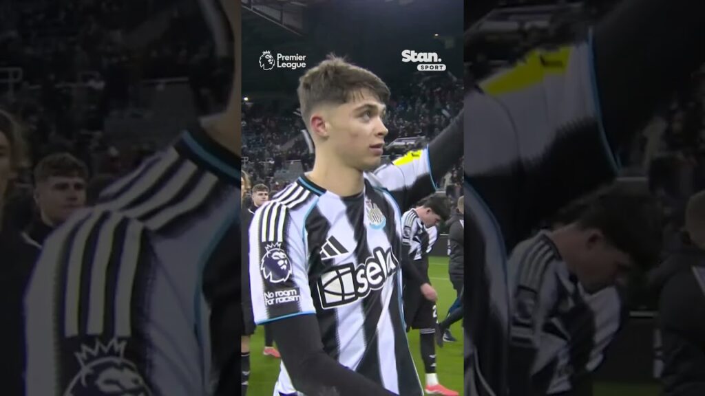 Bruno Guimarães leads the Newcastle celebrations after win ⚫️⚪️ #StanSportAU #PremierLeague