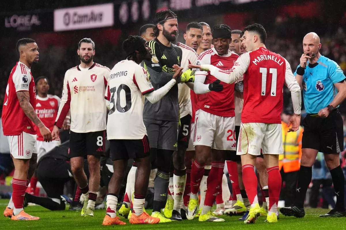 Liverpool players reacted furiously to Gabriel Martinelli shoving an injured Conor Bradley